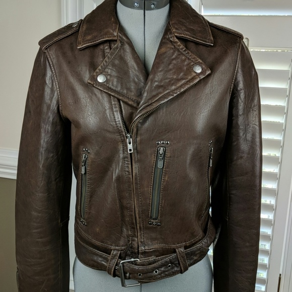 American Eagle Outfitters Jackets & Blazers - 🔥FLASH🔥 AE Leather Belted Moto Biker Jacket